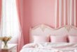 Creating a Dreamy Feminine Bedroom: Lace, Soft Pink Hues, and Elegant Drapes