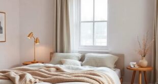 Embracing Cozy Elegance: The Warm Minimalist Scandinavian Bedroom with Wool Textiles