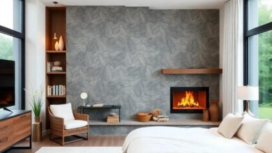 Embrace Tranquility: Discover the Charm of a Master Suite with Reading Nook and Fireplace