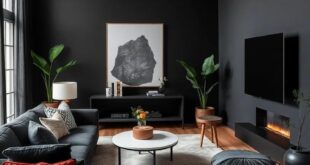 Embracing Elegance: The Allure of Black Living Rooms with Plush Rugs and Cushions
