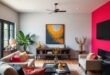 27 Bold Ideas to Transform Your Eclectic Living Room with Bright Accent Walls