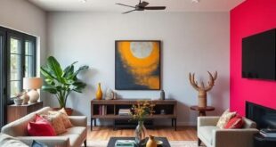 27 Bold Ideas to Transform Your Eclectic Living Room with Bright Accent Walls