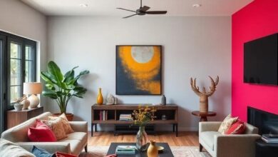 27 Bold Ideas to Transform Your Eclectic Living Room with Bright Accent Walls