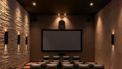 27 Opulent Luxury Home Theaters with Stunning Textured Wall Designs