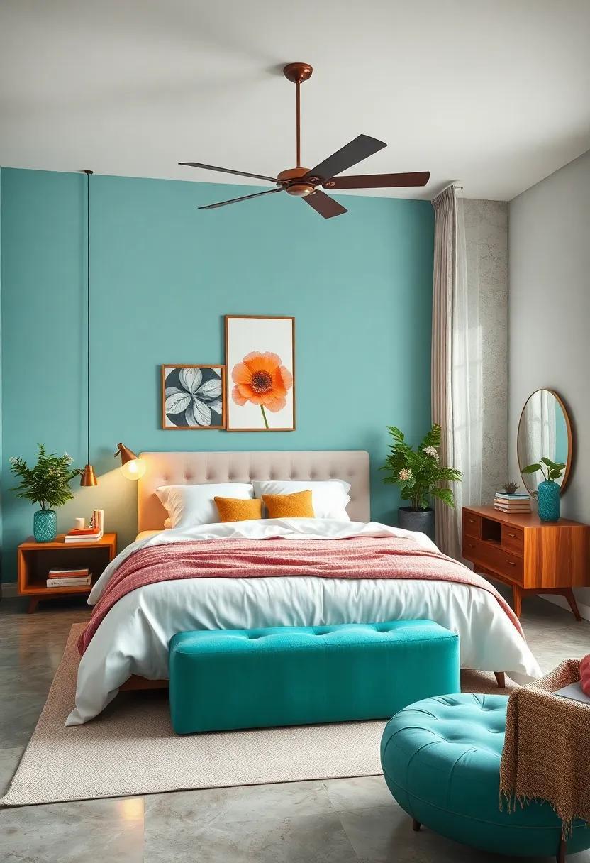 25 Inspiring Ideas for a Retro Bedroom with a Fresh Modern Color Palette