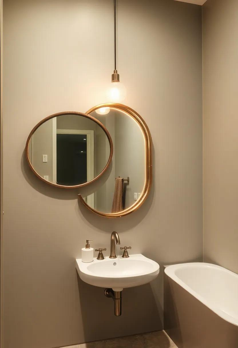 Artistic Mirrors in ⁣Unconventional Shapes ‍- Select mirrors with unique frames or unexpected shapes to‍ add intrigue and ⁢reflect your⁤ eclectic ‌style