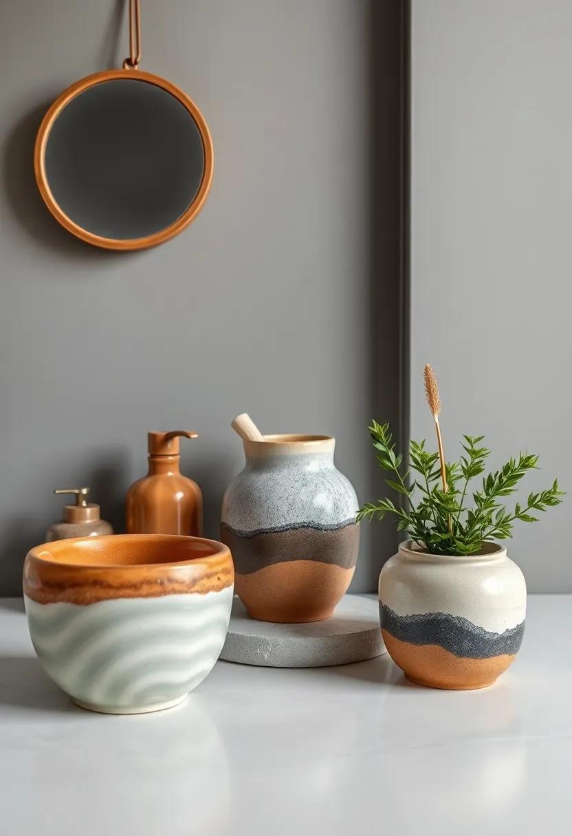 Handmade ‌Pottery and‌ Ceramics⁣ - ⁢Showcase ‍artisanal⁤ pottery pieces ⁣that serve as decorative elements while also being‌ functional for⁢ holding brushes⁣ and toiletries
