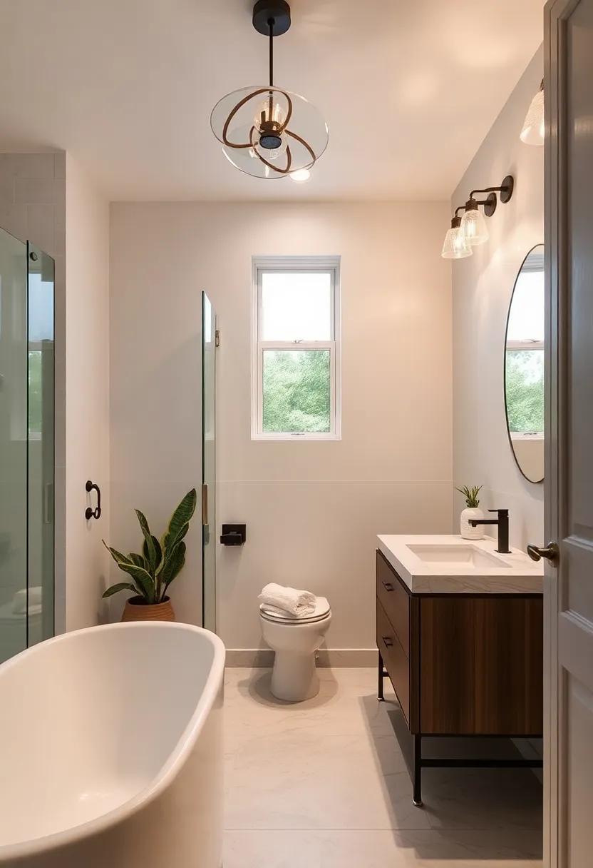 Layered ​Lighting for Atmosphere - Combine⁣ task, ambient, ‍and accent⁣ lighting for a layered⁢ effect that creates an inviting ⁢and⁤ versatile ⁣atmosphere in your eclectic‌ bathroom
