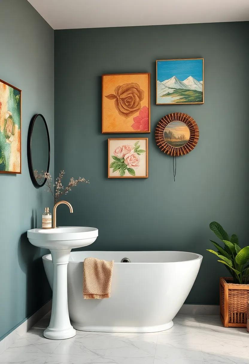 Mixed-Media Wall Art - Create an eye-catching display by combining paintings, ‍photographs, and textiles ⁢to reflect your eclectic style and creativity