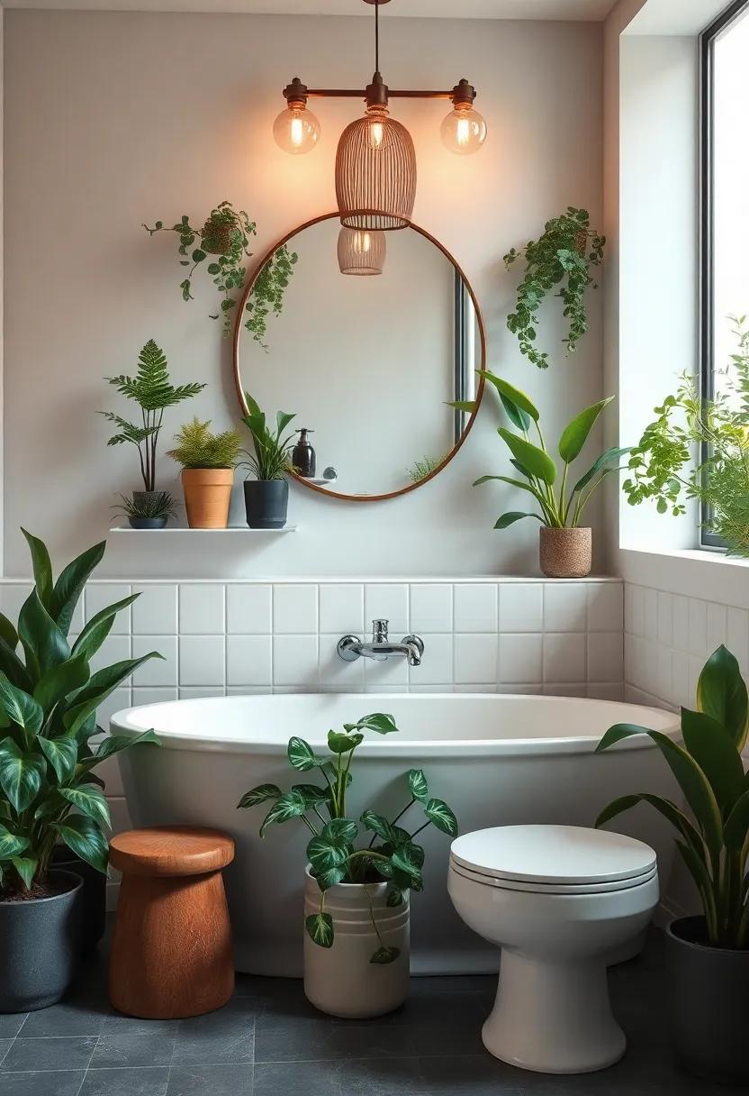 Plants for Lush Greenery - Incorporate various ⁣plants ⁤in creative containers to infuse life into your bathroom ⁣and enhance ⁤the‍ overall ambiance