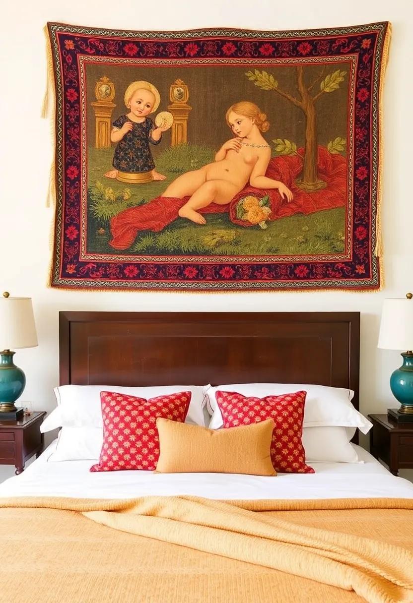 Artistic Headboards: Rather of traditional bedframes, consider hanging a ​tapestry or a large piece of art above the bed to ‌serve as a creative headboard