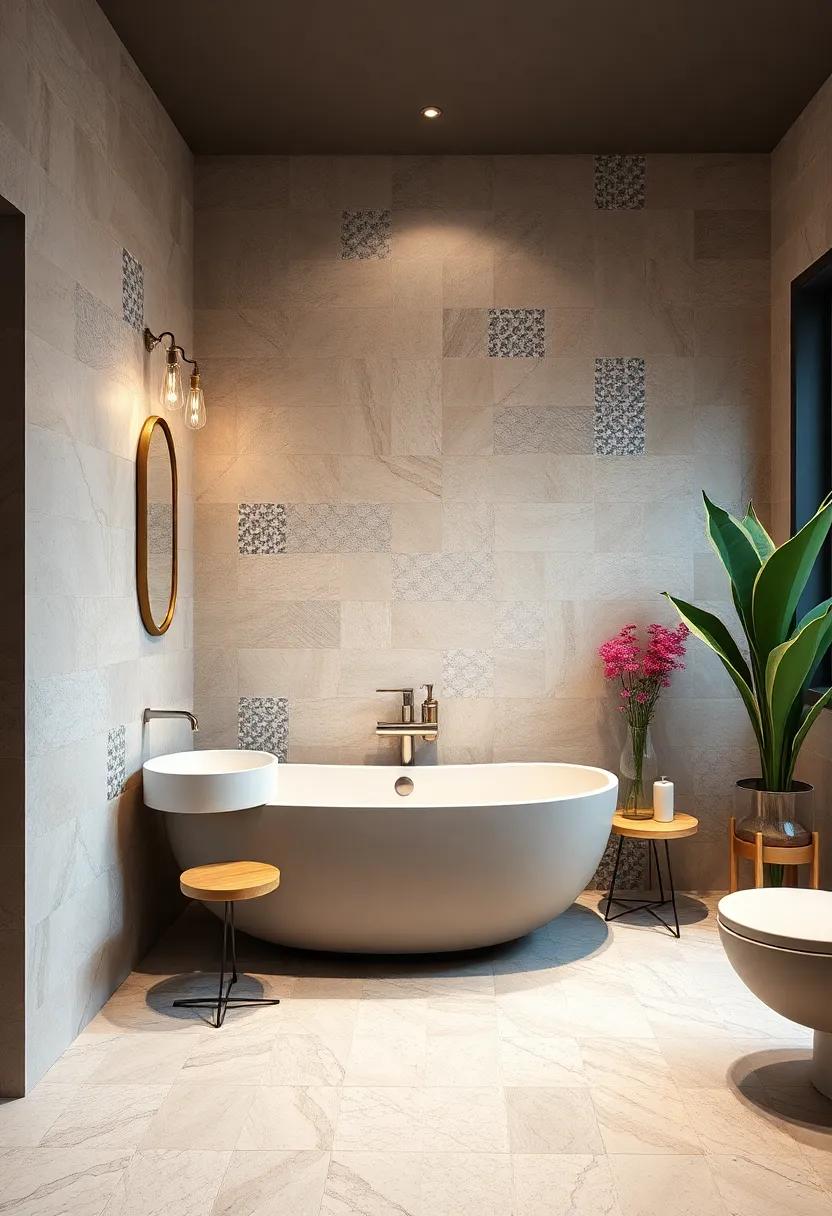 Stick-on Tiles:⁢ Use peel-and-stick ⁢tiles as a ⁣budget-friendly option ​for a quick and easy bathroom makeover, allowing you to experiment with designs⁢ without‍ commitment