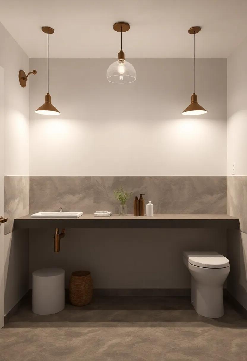 Hang Lights⁤ at Varying Heights‌ for ⁣Drama: Create‍ a visual impact by hanging fixtures at different ​heights, adding dynamic‌ interest and a ⁤unique⁢ focal point​ to your bathroom