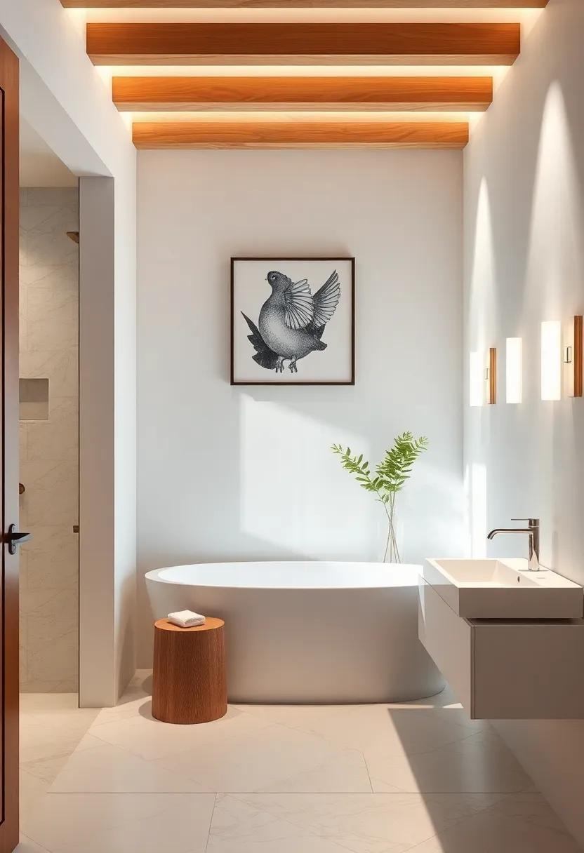 Highlight Architectural Features: Use directional lighting to spotlight unique architectural features ⁢or artwork⁤ in your bathroom, creating visual interest and depth in the space