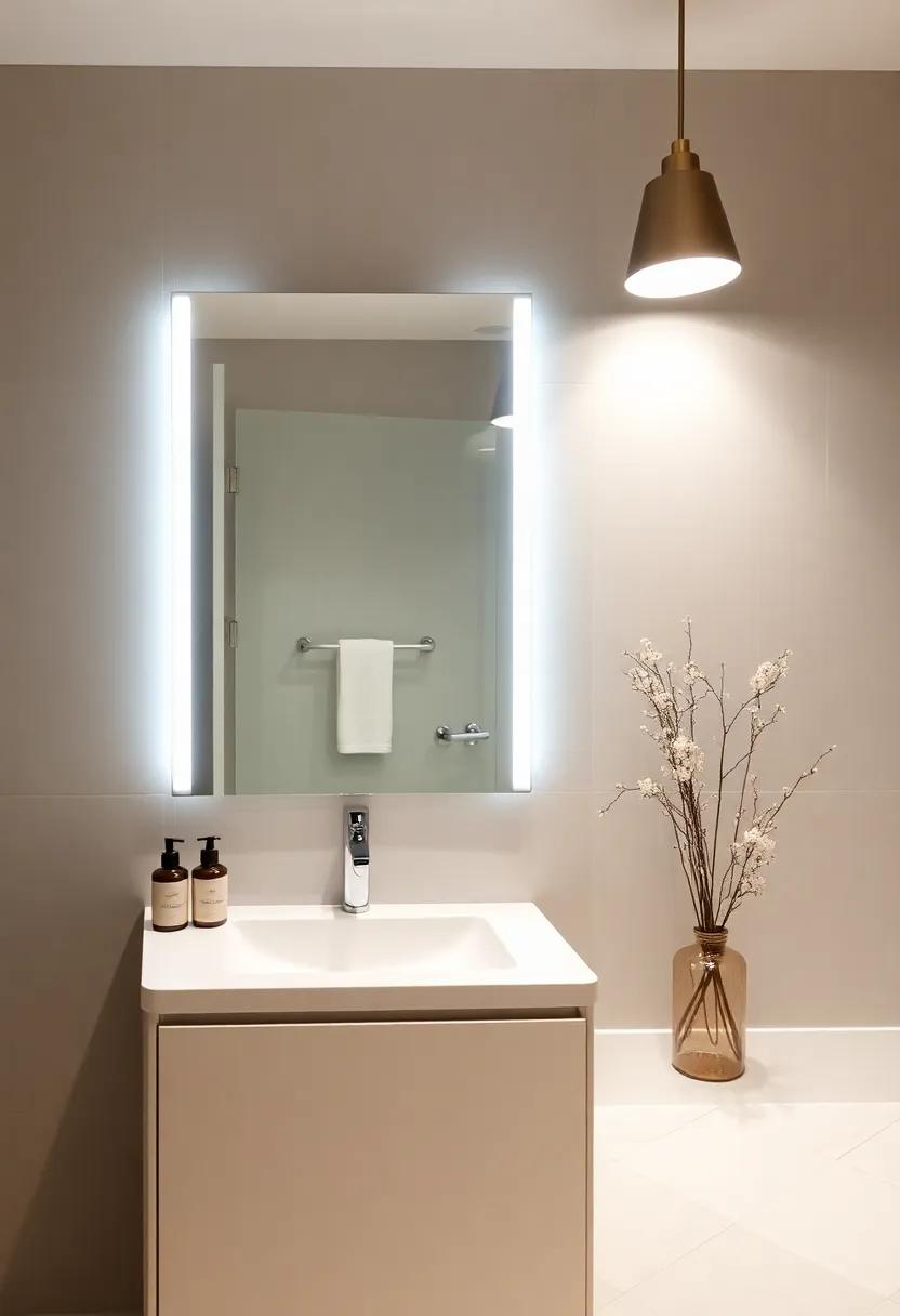 Install​ Lighted ⁤Vanity‌ mirrors‍ for ‍Convenience: Invest in a‍ lighted‌ vanity mirror that provides excellent visibility for grooming tasks while doubling as a stunning design element