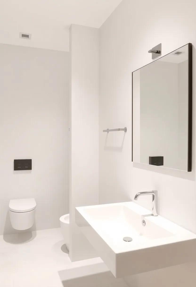 Lean ‍into⁣ Minimalism‌ with Simple ‌Lines: Select sleek and simple lighting fixtures‍ that align with a minimalist ‌design ethos, ensuring the bathroom feels open and uncluttered