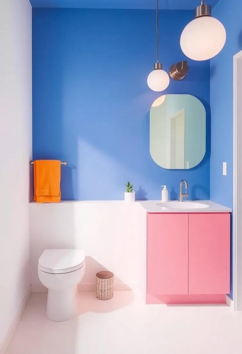 Surprise with colorful Fixtures: ​Choose light‌ fixtures in unexpected colors to add a playful twist,bringing vibrancy and personality⁣ to your​ bathroom design