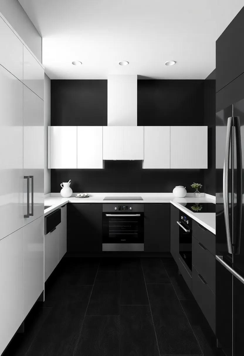 Stunning Flooring Options: Grounding Your⁢ Black kitchen Walls and White Cabinets