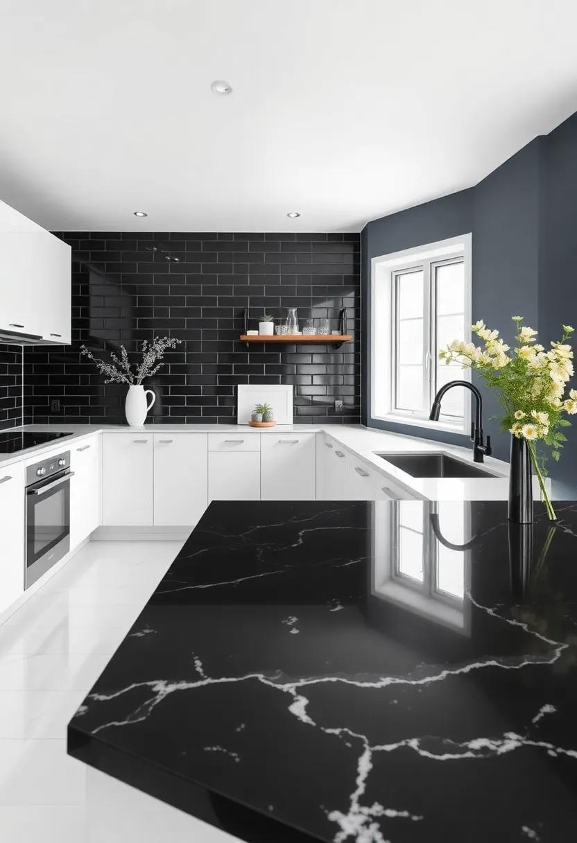 Choosing the Perfect Countertops: Pairing Countertops with Black and White Elements