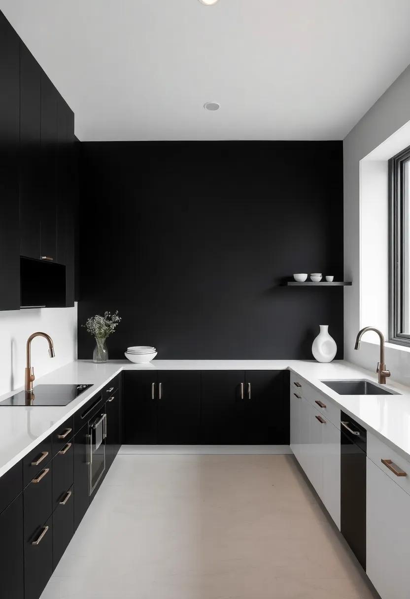 Accentuating Style: Choosing the⁢ Right Fixtures for Black and White Kitchens