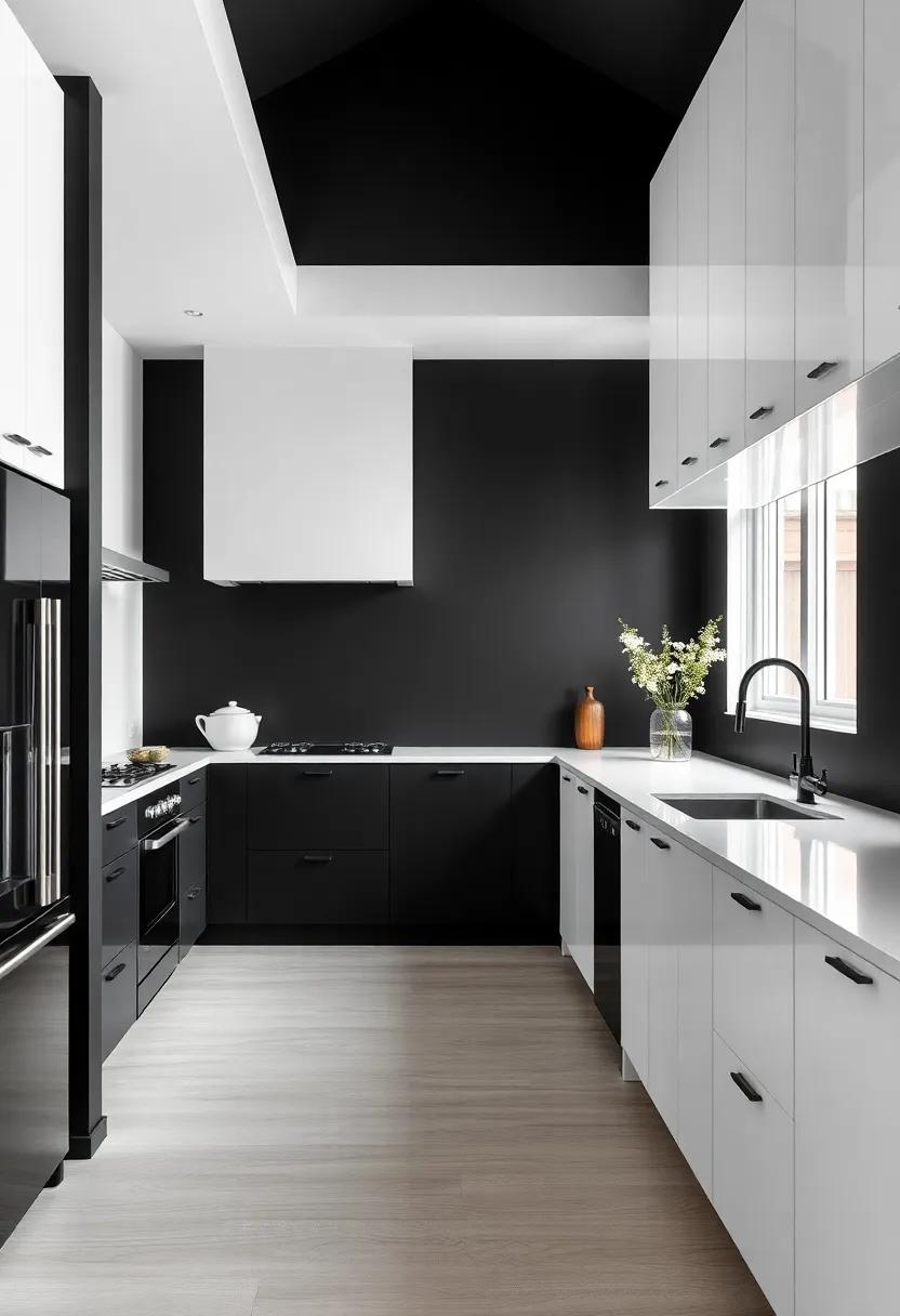 Cohesion⁢ and Flow: Integrating Black Walls into Open-Concept Kitchen Designs
