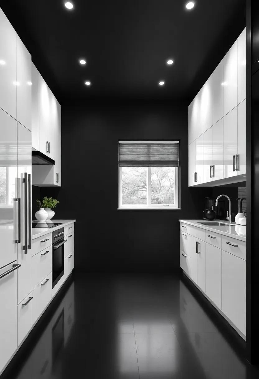Creating‍ Zones: The Role‌ of Black⁣ and White in Defining Kitchen Areas