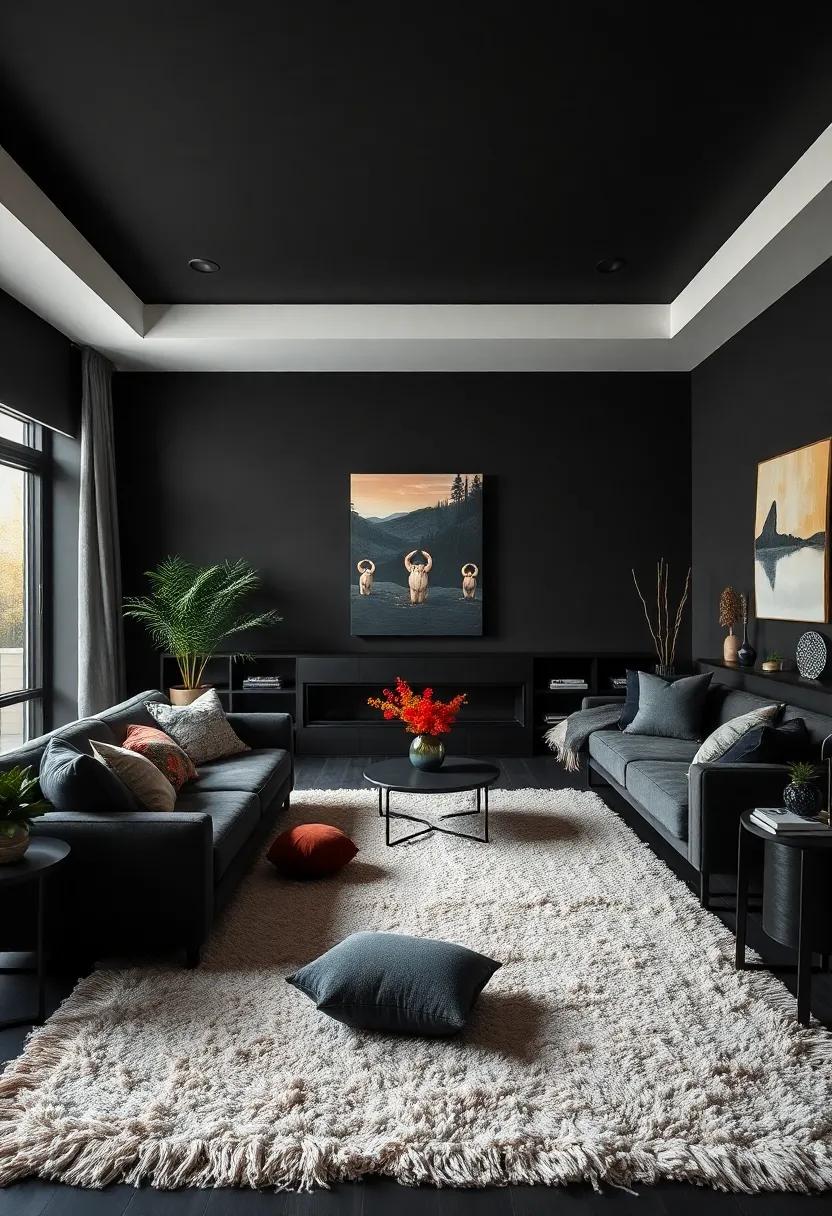 A Cozy Retreat: Black Living Rooms as Spaces of Relaxation