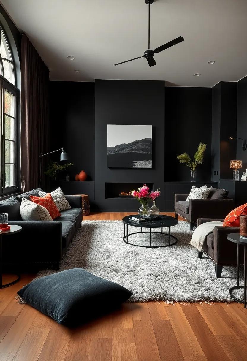Blending Styles: Mixing Contemporary and Vintage elements within Black Rooms