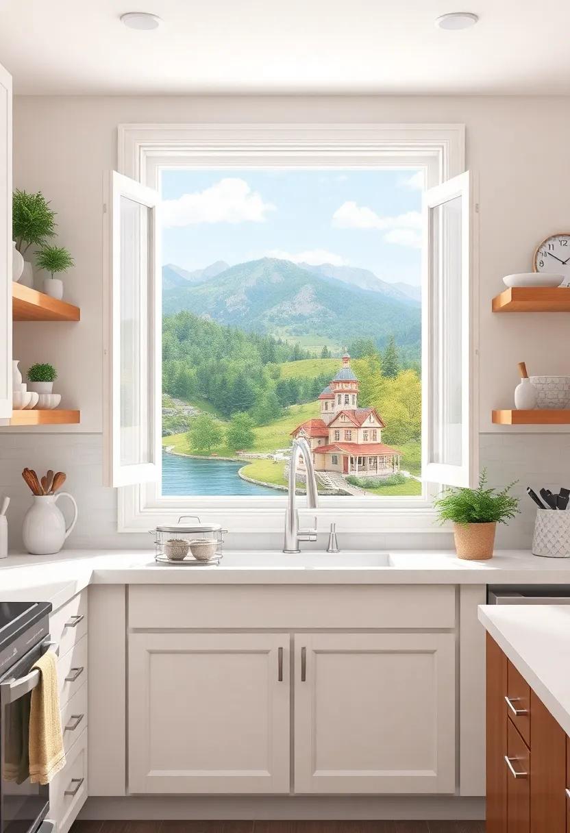 Dreamy Window Views: Position your kitchen near a virtual window that opens ⁤to picturesque ​scenery, allowing​ for natural light and beautiful views while you cook