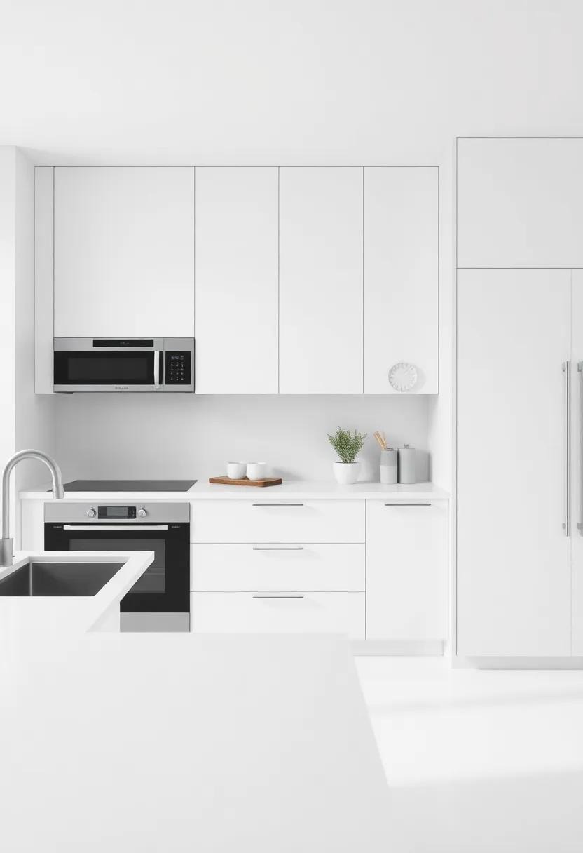 Minimalist Design: Embrace ‌simplicity with sleek cabinetry ‌and ⁤monochromatic color schemes for⁤ a ⁣clean, modern look