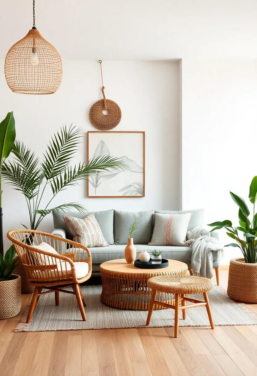 incorporate natural elements: Use organic materials like reclaimed ‍wood and rattan‍ furniture to bring warmth and texture into your home