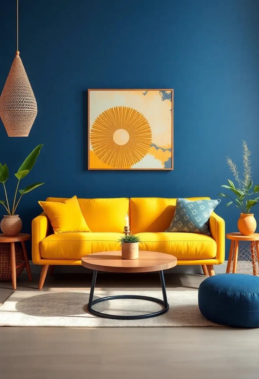 Use unexpected color combinations: pair contrasting‌ hues, like mustard yellow and deep blue, to create‍ bold statements across furniture and ​accents