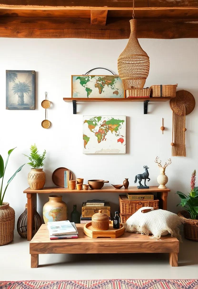 Showcase travel finds: Display souvenirs and artifacts from your travels to tell your‍ story and enrich the narrative⁣ of your decor