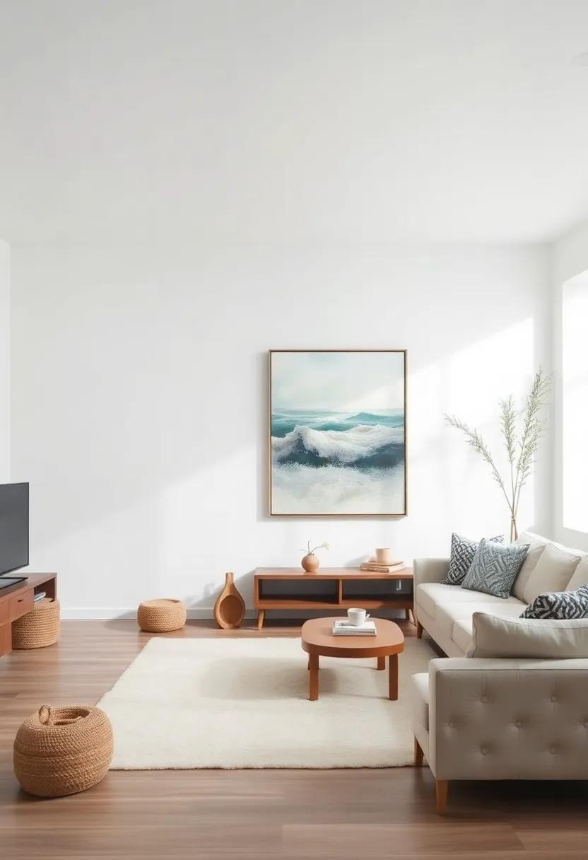 Incorporate a statement ⁢piece: Find one oversized item, such as a large painting or sculpture, that anchors ‍the⁣ room ⁢and draws attention