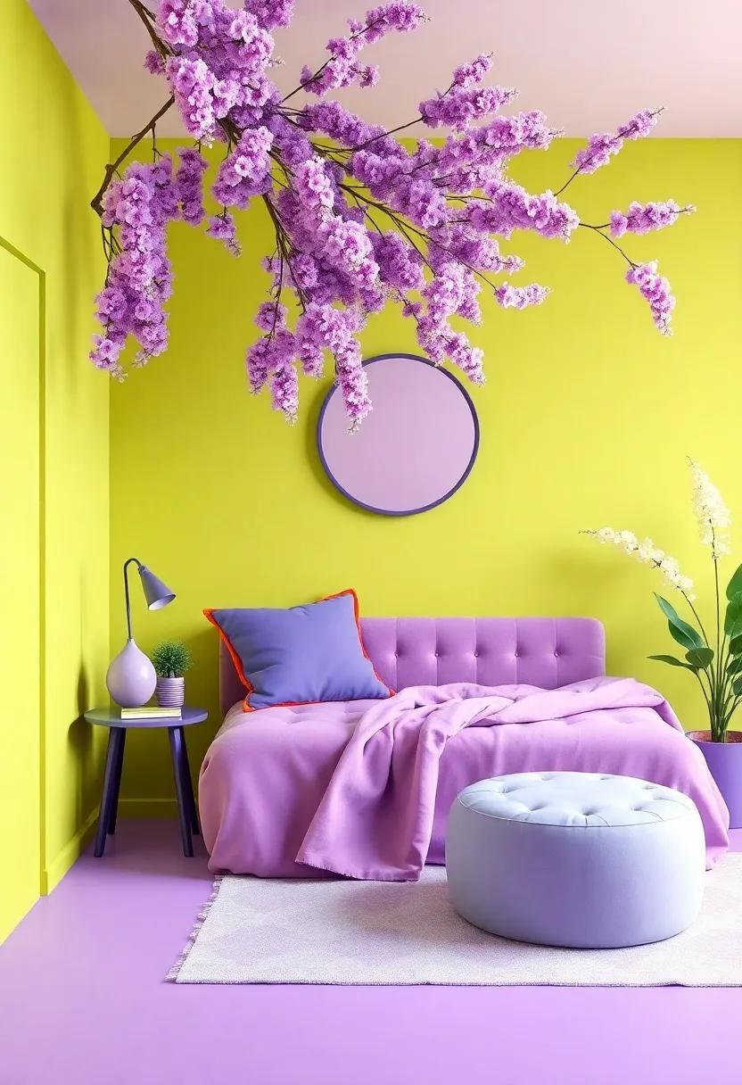 Fantasy Fusion: Enchanting Lavender Coupled with​ Bold Chartreuse for⁤ a Whimsical Feel