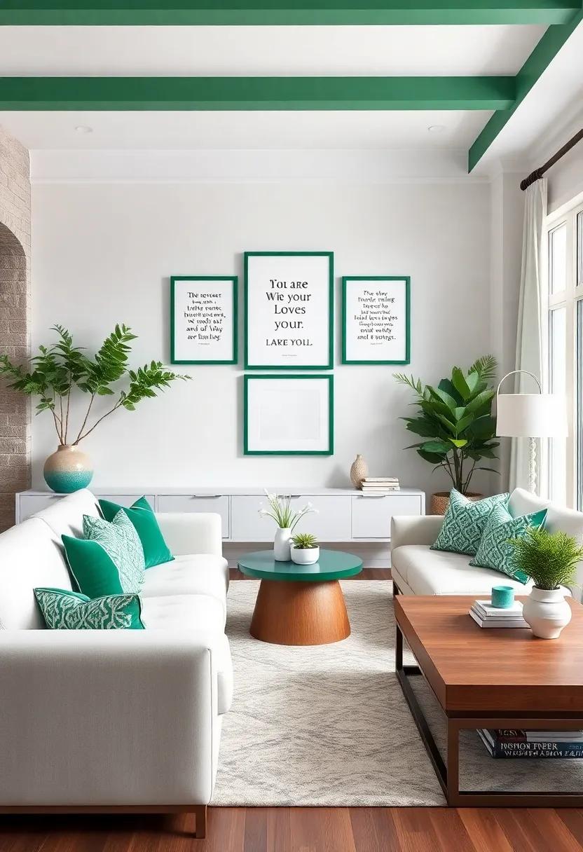statement Furniture:‍ Opt for a ‌bold emerald green sofa that becomes ⁢the focal point of⁣ your coastal living space