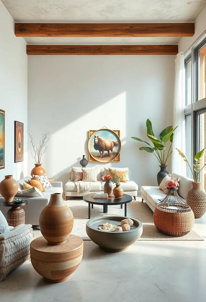 Earthy Ceramics: Incorporate hand-crafted pottery ‌as vases or decor to elevate‍ the organic essence of the ⁣boho aesthetic