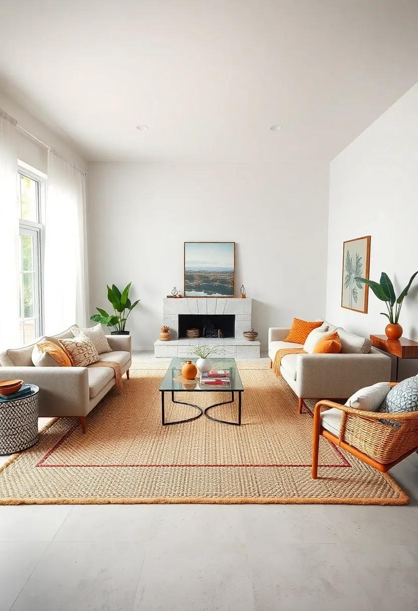 Textured Rugs: Layering a ⁤jute rug over a⁢ plush carpet‍ adds‌ warmth and enhances the ‌bohemian vibe