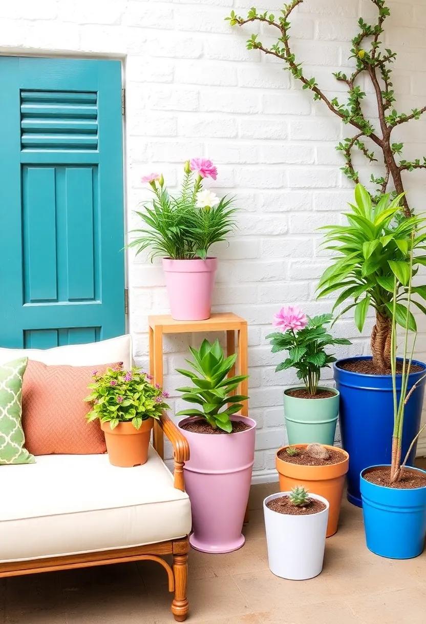 Bring in Colorful Pots: Choose pots in pastel or bold⁤ colors that echo ​the palette of⁢ your room to tie everything ⁤together