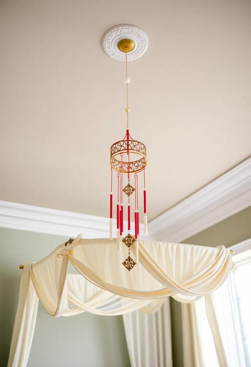 Ceiling Decor: Hang a beautiful mobile or intricate‌ artwork from the ceiling‌ above the canopy for a whimsical touch