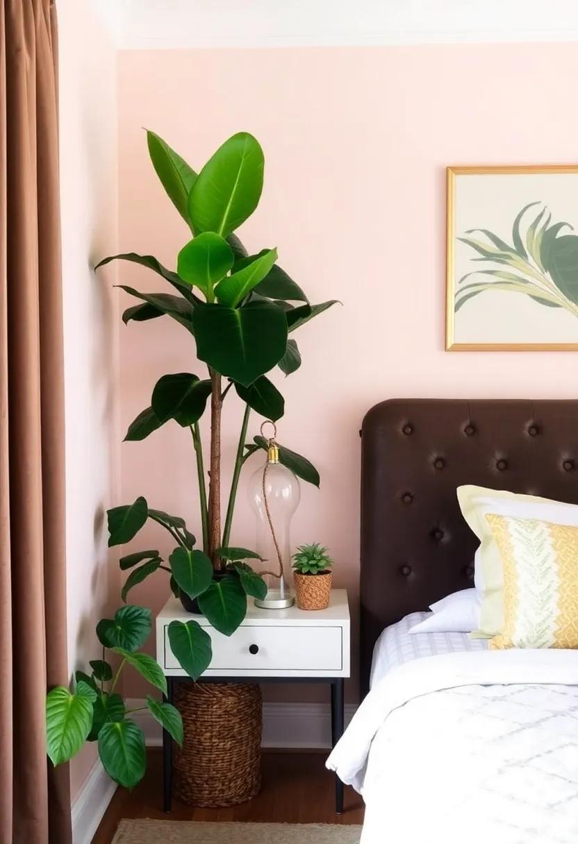 Choose Statement Plants: Opt⁢ for larger plants like a Monstera or Fiddle Leaf Fig to serve⁢ as focal points in your vintage bedroom