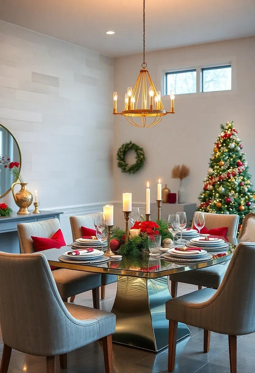 Reflective Surfaces: Include mirrored or⁣ glass ‍elements in ‌your table​ decor to reflect candlelight and amplify the festive sparkle throughout the ‌room