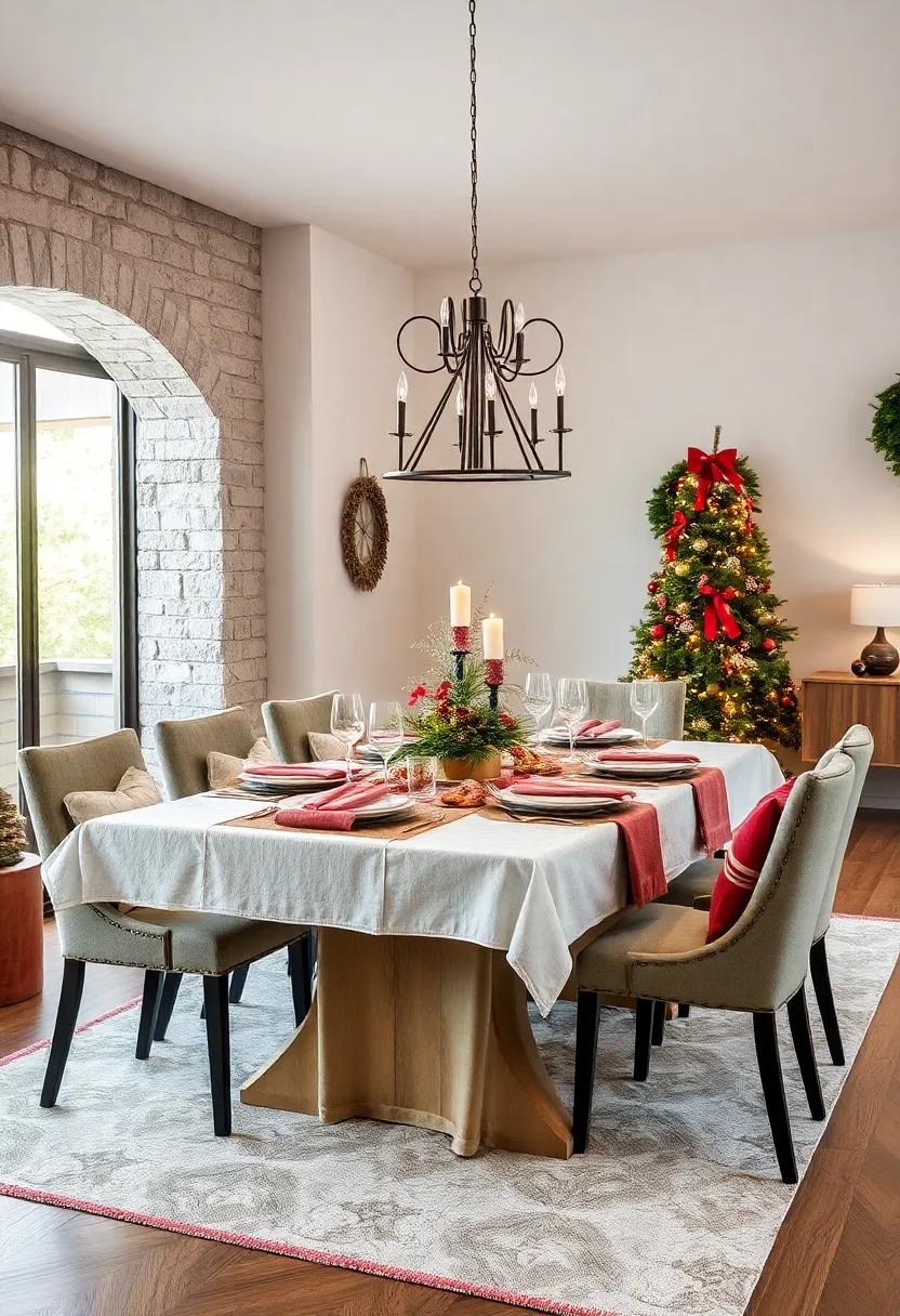 Layered ‍Textiles:‍ Combine various ​tablecloths, place mats,​ and napkins in​ rich⁢ fabrics and seasonal colors to ‍add⁢ depth and⁣ warmth to your‍ dining setup