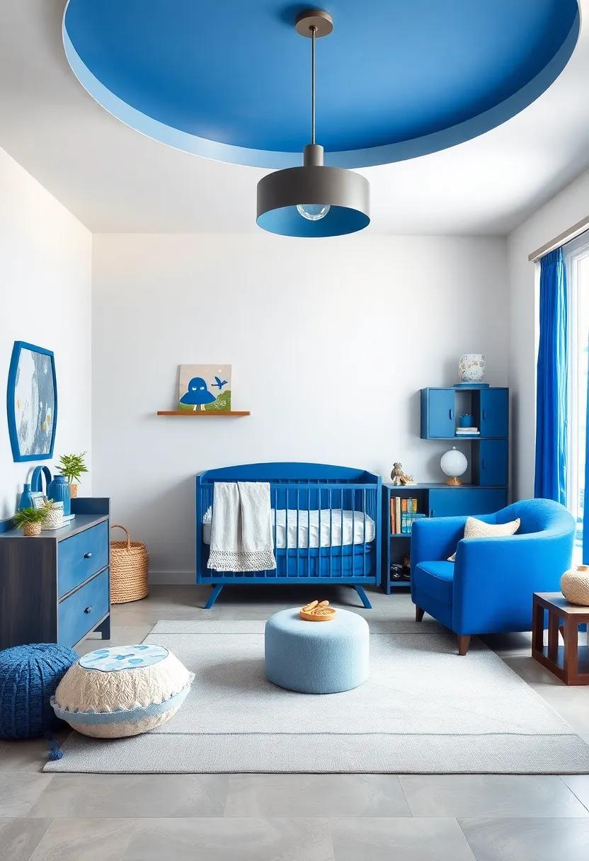 Childhood Dreams: Designing a Spaceship-Themed ​Nursery with Cobalt Blue