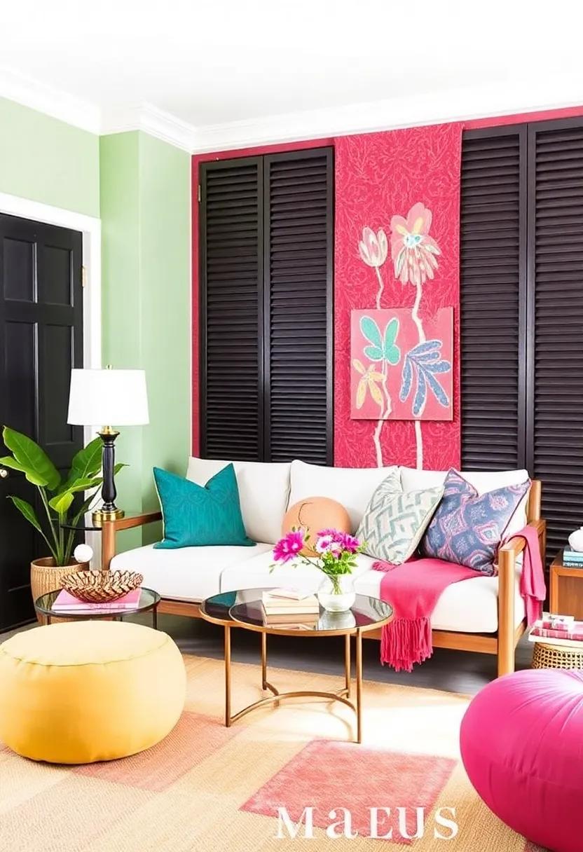 Colorful Accent Pieces: Introduce pops of color through cushions, throws, and‌ decor, creating a lively yet stylish atmosphere