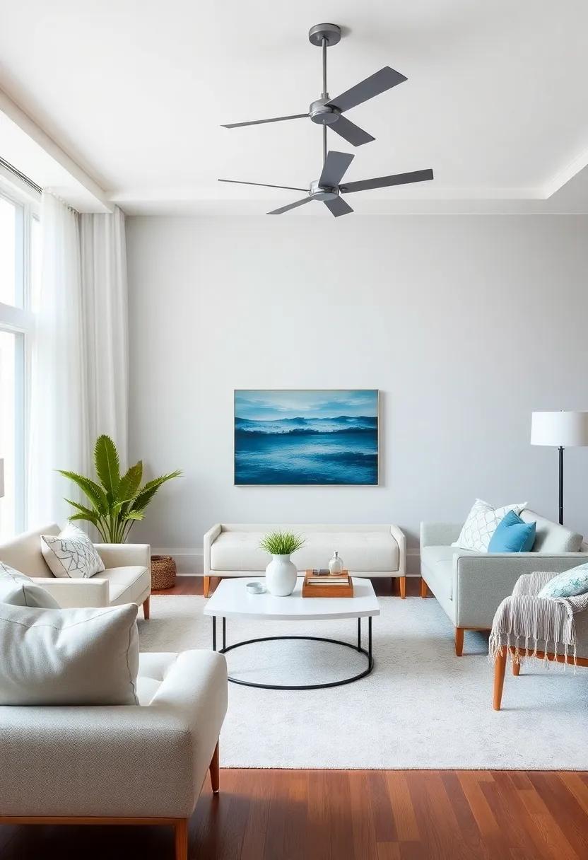 Coastal calm: Capture the essence of⁣ the sea with soft blues, sandy neutrals, and nautical decor to ⁤create a breezy, ⁢relaxed feel
