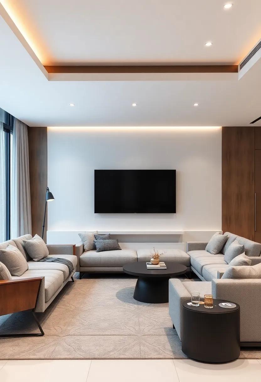 High-Tech ⁣Haven: Integrate smart technology seamlessly with stylish design for a modern living room that‌ caters to your‌ lifestyle
