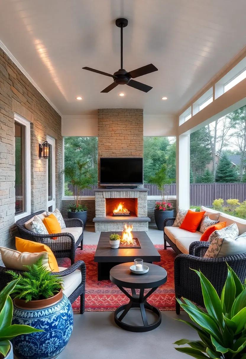 Elevating Experiences: Incorporating Fire​ Features in screened Porches