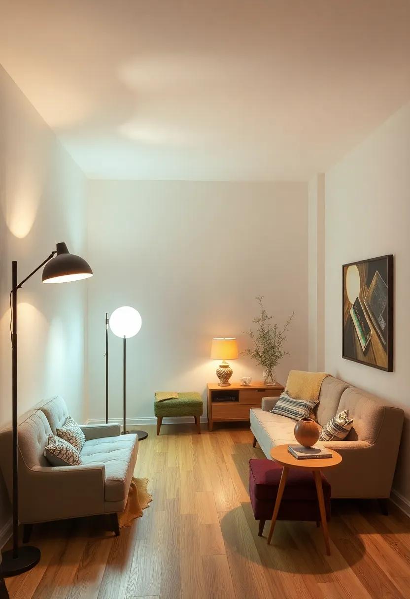 Arrange floor‌ lamps and‍ table lamps in a way ‌that creates ‌layered lighting while‌ preserving walkways
