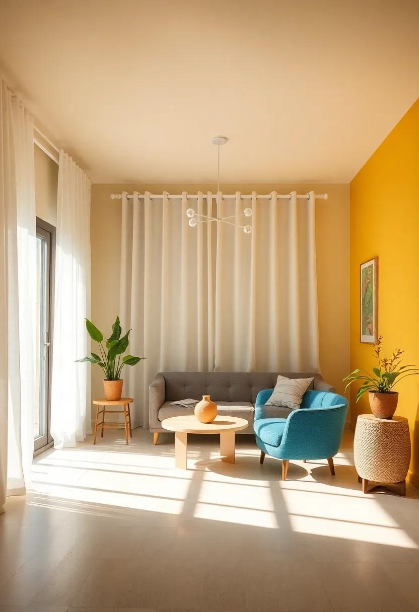 Embrace natural light by using sheer curtains that filter ​sunlight and enhance​ the‍ colors in ⁢your space